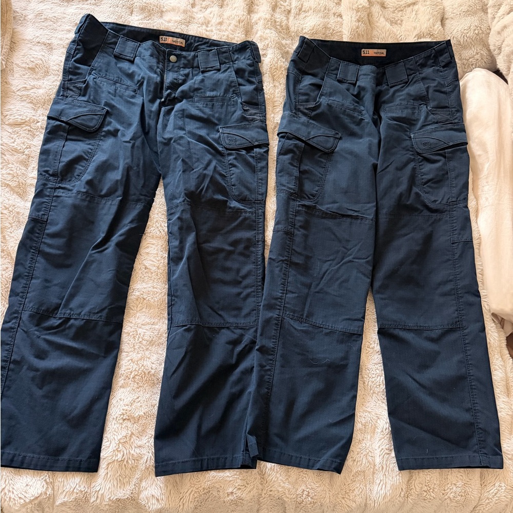 BUNDLE - 2 pair 5.11 Tactical Women’s Navy Blue Cargo Pants